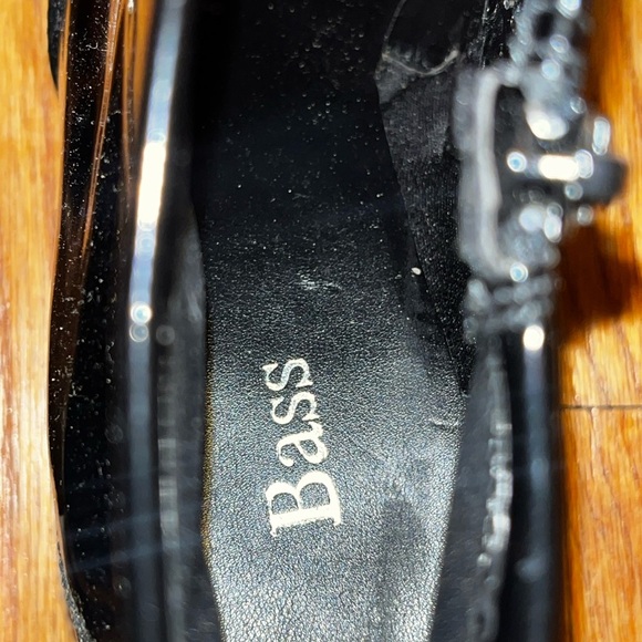 NWT Bass booties size 9 black patent leather side zip block heel square toe - Picture 6 of 11